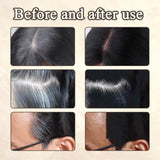 2 Piezas de Polvo de Rayita Marrón Oscuro, Polvo de Rayita, Corrector de Rayita, Lápices de Color de Cabello con Peine, Herramienta para Cobertura de Cabello Gris para Mujeres y Hombres (40 g, Marrón Oscuro) Naty Shop Tinte para el Cabello