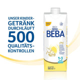 BEBA Bebida de leche lista para beber para niños de 1 a 3 años, con HMO, contenido de proteínas apropiado para la edad, sin aceite de palma, sin aceite de pescado, comida para niños pequeños, paquete de 12 (12 x 500 ml)