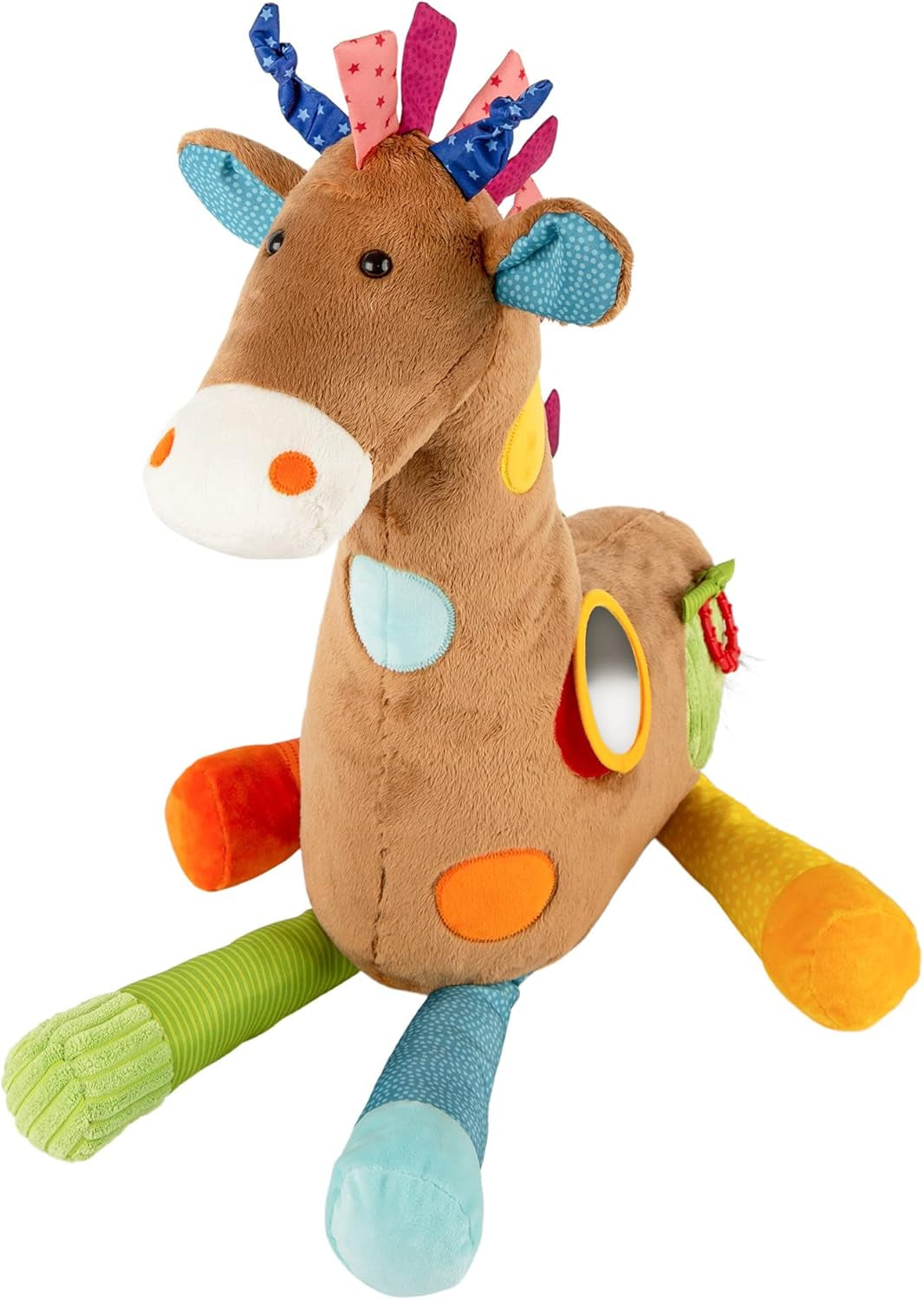SIGIKID 42863 Jirafa XXL Juguete Bebé, Juguete Educativo PlayQ, Peluche con Mordedor, Sonajero, Espejo, Chirriante, para Bebés y Niños a Partir de 3 Meses, Multicolor/Jirafa 72cm Juguetes Bebe Naty Shop Default Title