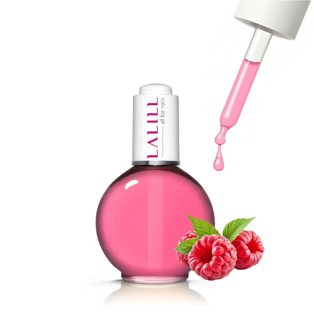 LALILL Aceite para cutículas de uñas 75Ml - Himbeere Nagelpflegeöl - Nagelöl Pflege Für Nägel Nagelhaut - SPA Maniküre Naildesign Hände - Vegano - Con pipeta