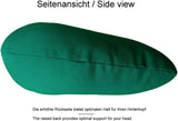Lemos Home Almohada para el cuello con relleno de microfibra, almohada de apoyo para el cuello, cómoda almohada de viaje para avión, coche, oficina, ideal para camping, vacaciones y dispositivos de viaje (verde menta)