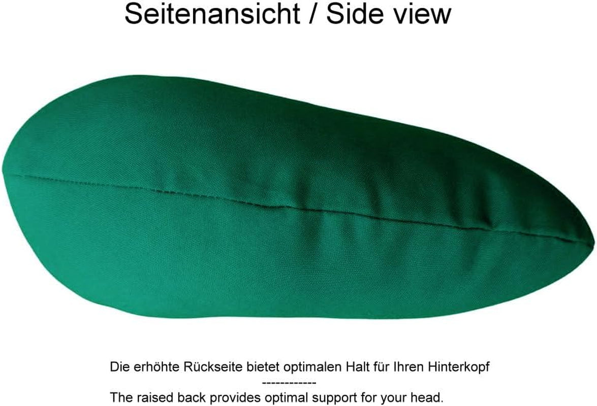 Lemos Home Almohada para el cuello con relleno de microfibra, almohada de apoyo para el cuello, cómoda almohada de viaje para avión, coche, oficina, ideal para camping, vacaciones y dispositivos de viaje (verde menta)