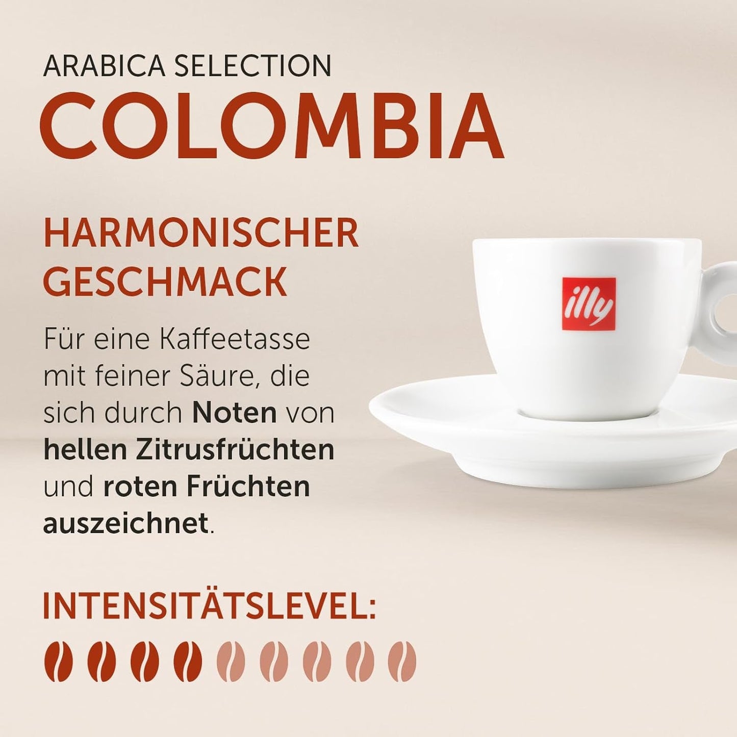 illy, Iperespresso Arábica Selection Kolombien, 100% Arábica con Fruchtigen Noten von Zitrusfrüchten und Roten Früchten, Gesmack mit Tarter Säure, 6 Packungen à 18 Kapseln (Insgesamt 108 Kapseln)