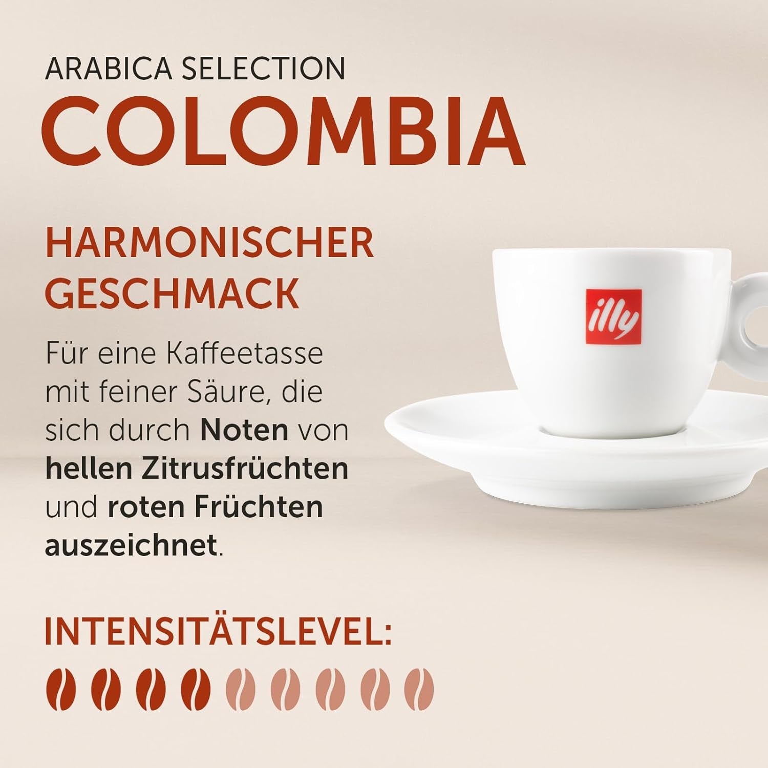 illy, Iperespresso Arábica Selection Kolombien, 100% Arábica con Fruchtigen Noten von Zitrusfrüchten und Roten Früchten, Gesmack mit Tarter Säure, 6 Packungen à 18 Kapseln (Insgesamt 108 Kapseln)