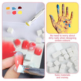 Nägel Selber Machen,Nageldesign-Hilfsmittel,100 piezas Nail Art Schwämme con metallgreifer, Schwammpinsel y esponja aplicador de cepillo para diseños de gradiente Nail Art