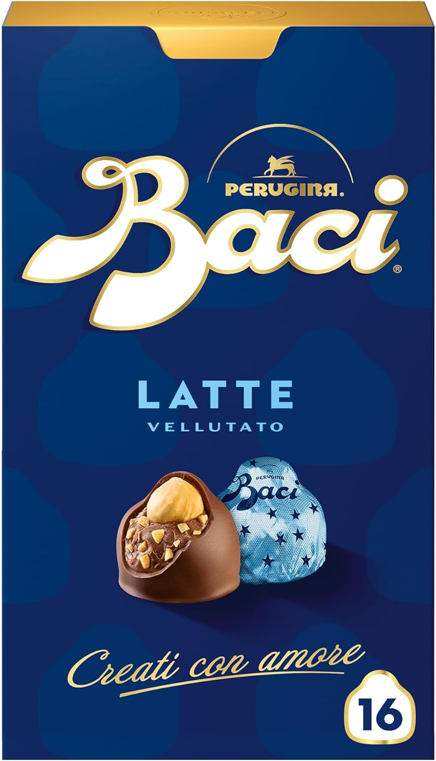 Bombones con relleno de chocolate con leche y avellanas, caja de 200g
