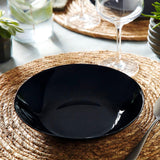 Vajilla Arcopal Zelie de cristal negro, 12 piezas, 4 puestos, negro