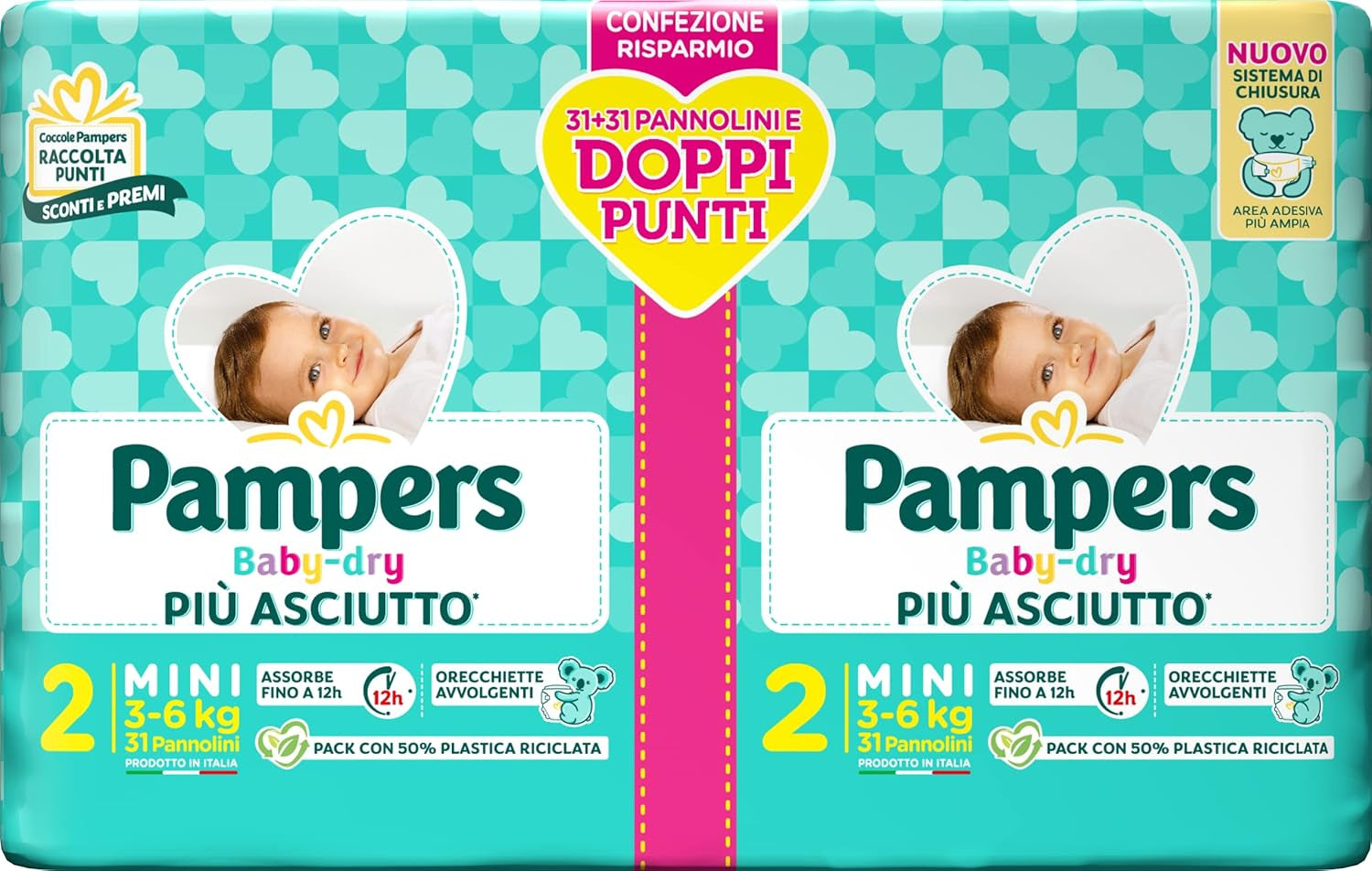 Pampers Baby Dry Maxi Twin Pack pañales, talla 4 (7-18 kg), 48 pañales