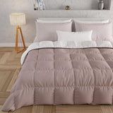 PETTI Artigiani Italiani - Edredón de invierno para cama de matrimonio, maxi, monocromático, doble cara, blanco, gris, 100% Made in Italy Edredones y edredones Naty Shop Rosa viejo blanco Una Piazza E Mezza