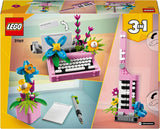 LEGO Creator Máquina de escribir 3 en 1 con flores - juguete convertible en modelo Keytar o en maceta con libreta y bolígrafo - set de construcción - regalo para niñas y niños a partir de 8 años 31169 Juegos de construcción Besuche den LEGO-Store