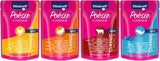 Vitakraft Poésie Classique, comida húmeda para gatos, comida para gatos en salsa, con pollo, con pavo, con ternera, con salmón, sin azúcares añadidos y cereales (1 paquete de 12 x 85g)