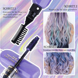 Tinte para el cabello instantáneo, 6 colores, máscara temporal para el cabello para niñas y mujeres, tiza para el cabello lavable, máscara para el cabello con arcoíris, tinte para el cabello para carnaval, Halloween, fiesta de cosplay, cumpleaños (A) Naty Shop Tinte para el cabello
