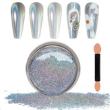 Chrome Nagel Pulver Spiegel Effekt Metallic Staub Holographische Glitter Glasierte Maniküre Dekoration Reflektierendes Pigment para DIY Gel Polish Nail Art, Harz Handwerk, Geschenke Für Gold