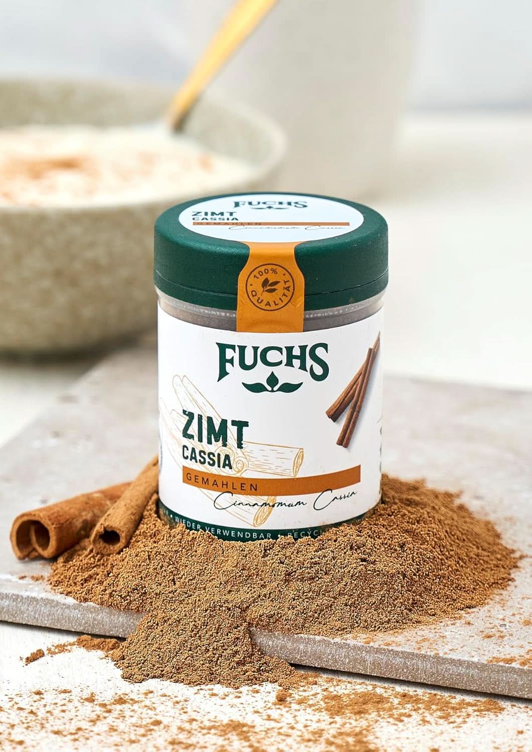 Canela Casia Molida Fuchs - Para aromatizar repostería, postres o tés, 45 gramos Condimentos Naty Shop