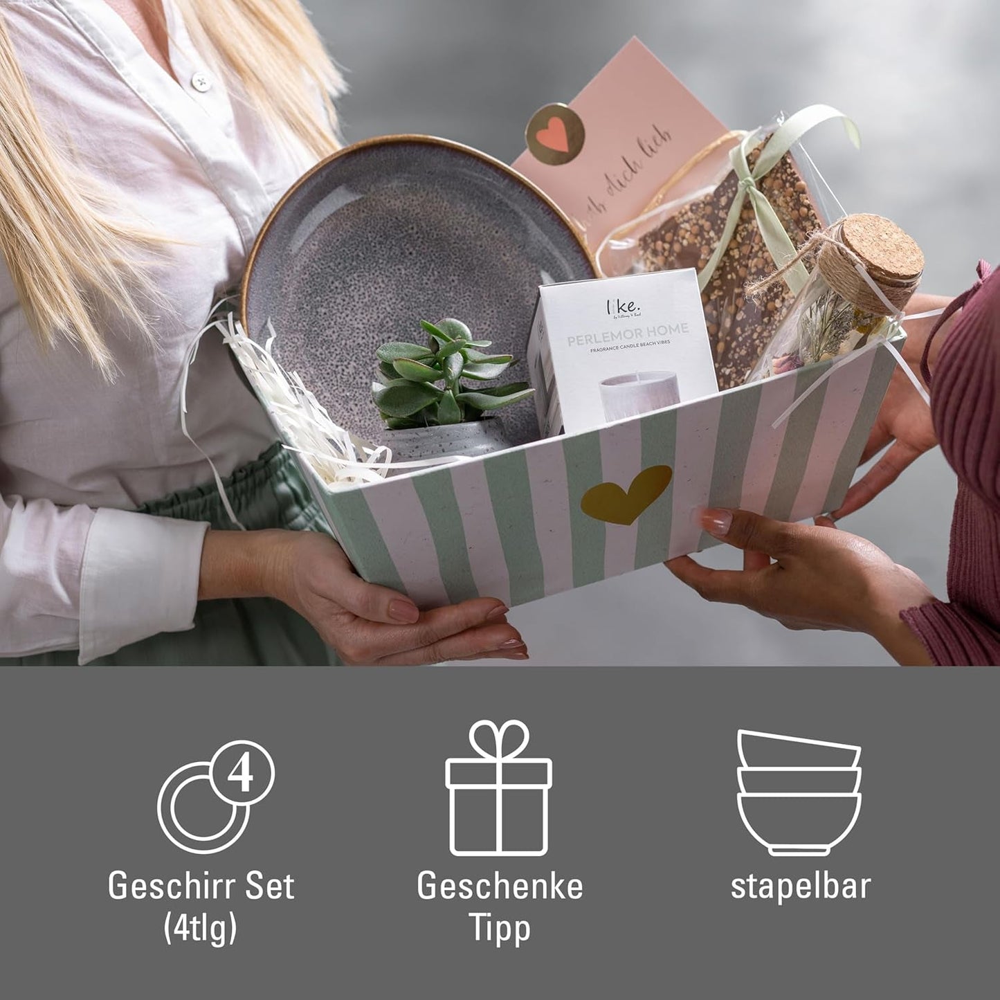 Juego de mesa Lave beige de Villeroy & Boch, 4 piezas, aprox.