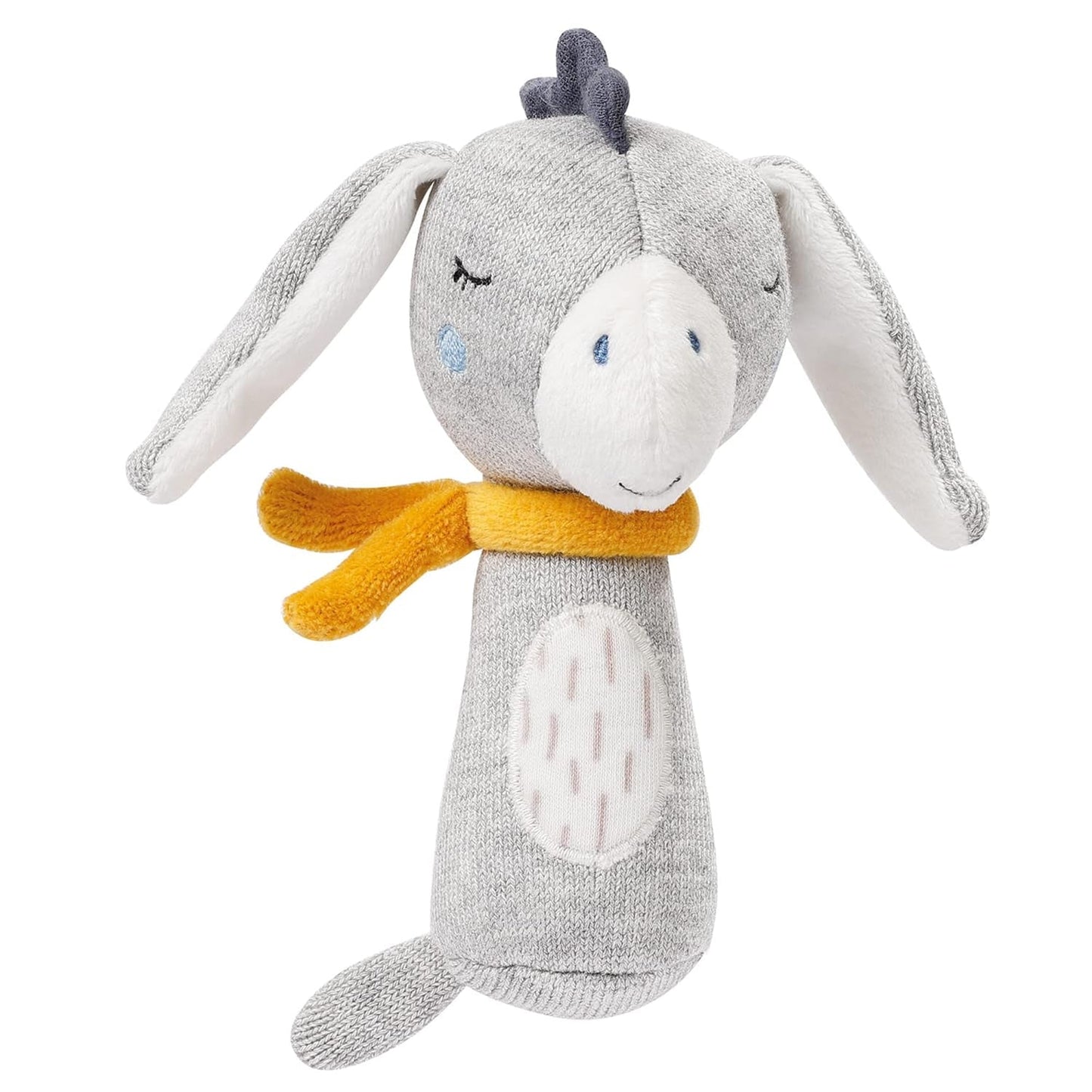 Fehn juguete bastón de agarre para niños fehnNatur juguete conejo - juguete de actividad motora con sonajero para agarrar, abrazar - juguete de agarre de algodón orgánico - juguete para bebés y niños pequeños a partir de 0 meses Jucarii Bebe Naty Shop Donkey Nature