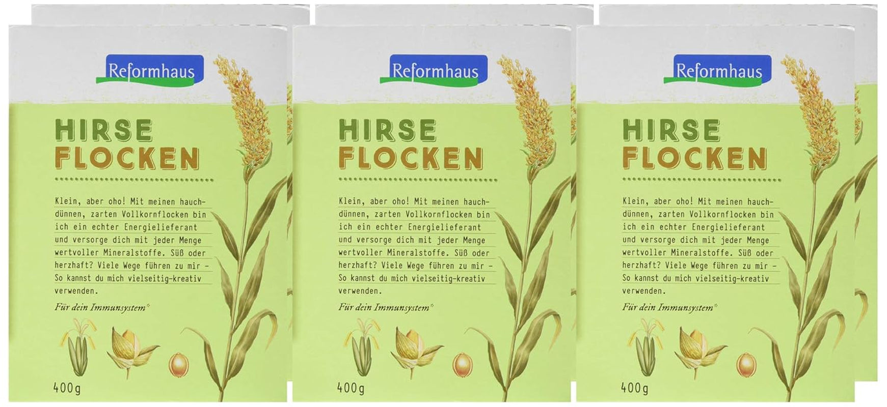 Hirse-Flocken Bio, Pack 6Er (6 X 400 G) Cereales Naty Shop