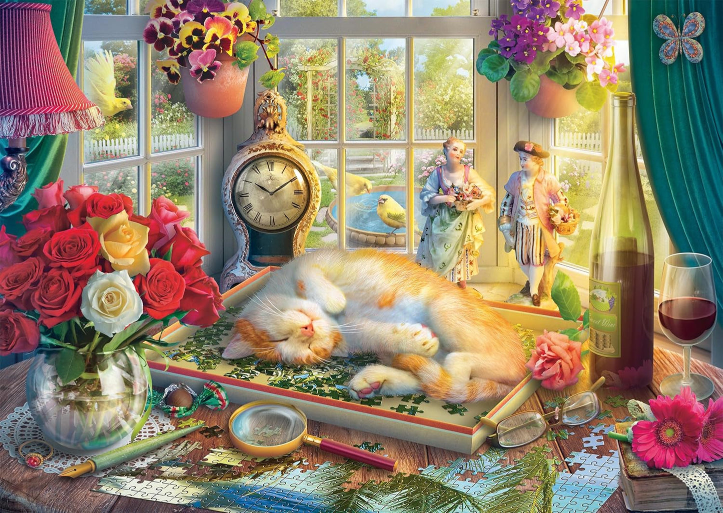 Schmidt Spiele 59789 Puzzle La hora del gato, rompecabezas de 1000 piezas Puzzle Naty Shop
