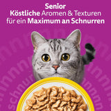 Whiskas 7+ Comida Húmeda para Gatos Selección de Aves en Salsa 24 x 85 g (2 Packs) - Comida húmeda de alta calidad a partir de 7 años en 48 bolsitas para servir