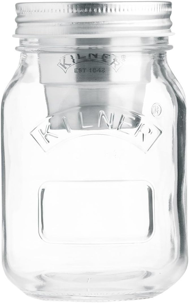 Tarro de desayuno Kilner con cuchara / 350 ml, Ø 9,5 cm / 5 piezas | vaso de muesli para llevar / no tóxico / recipiente de vidrio con tapa para muesli, gachas y yogur / recipiente para avena durante la noche Cajas de almacenamiento de alimentos Naty Shop Jar Snack To Go