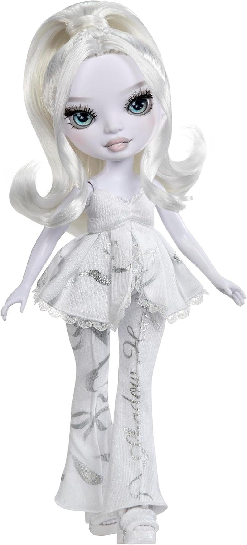 Muñeca Rainbow High Shadow High Girl's Night - Natasha Zima - Muñeca de moda de 28 cm en tonos grises, pelo blanco y traje plateado con accesorios y peine - Para coleccionistas y niños a partir de 6 años