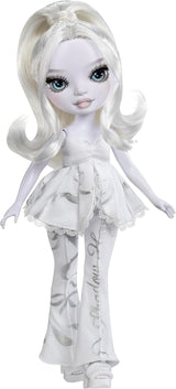 Muñeca Rainbow High Shadow High Girl's Night - Natasha Zima - Muñeca de moda de 28 cm en tonos grises, pelo blanco y traje plateado con accesorios y peine - Para coleccionistas y niños a partir de 6 años