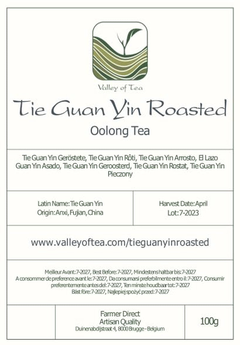 Té Tie Guan Yin Oolong - Té azul tostado Ti Kuan Yin China - Té chino Wu Long Tieguanyin - Té azul Té Olongh Té Olongo
