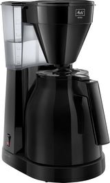 Melitta Easy – Cafetera espresso con filtro y jarra de cristal, para hasta 10 tazas de café, negra