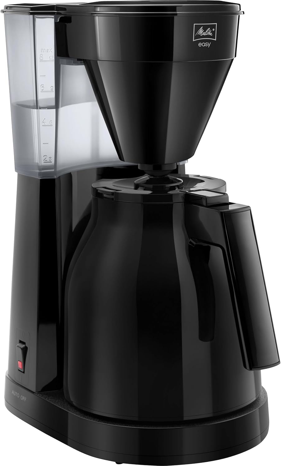 Melitta Easy – Cafetera espresso con filtro y jarra de cristal, para hasta 10 tazas de café, negra