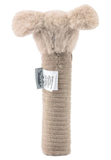 Sterntaler Chirriador para bebé Lucky Dog - Juguete para bebé de material suave y esponjoso con cordón - Juguete para atrapar a los niños - Primeros intentos de atrapar y jugar, gris-beige Bebe Toys Naty Shop