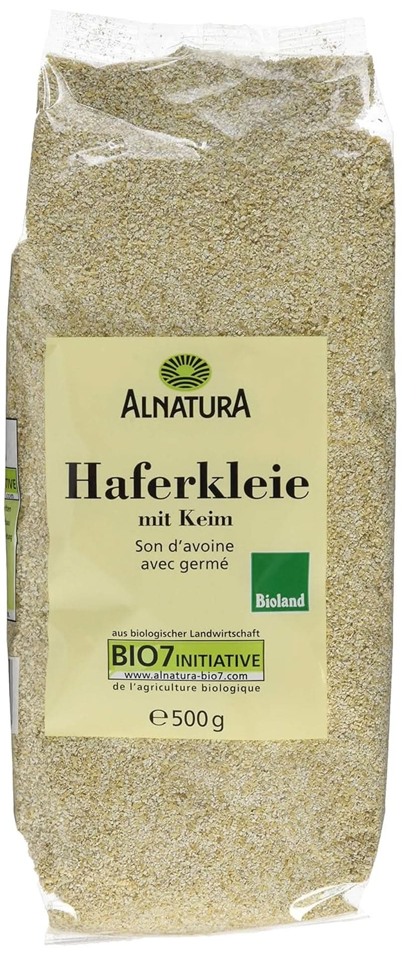 Salvado de avena con germinados ecológico, 500 gramos Cereale Naty Shop