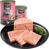 LEONARDO Nassfutter für Katzen, Geflügel puro, 6 dosis de 800 g, Katzenfutter getreidefrei, Alleinfutter, Hecho en Alemania