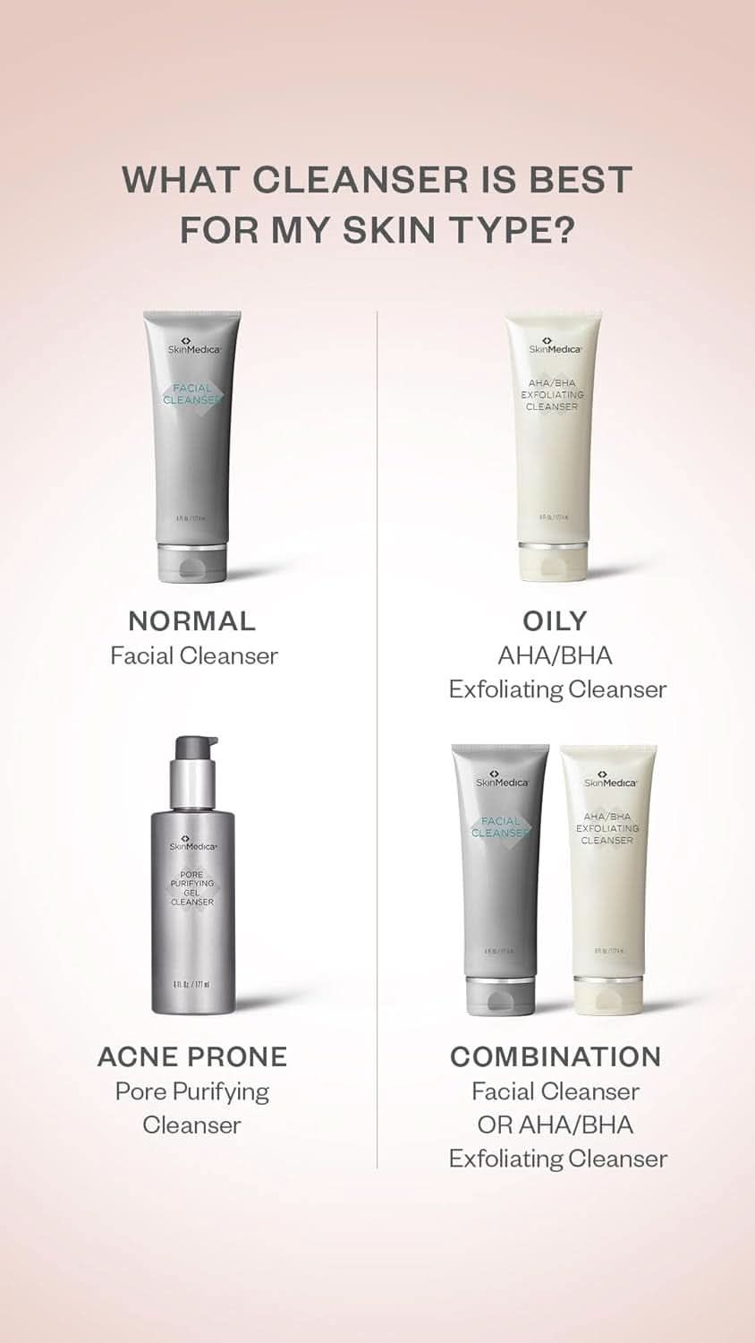 SkinMedica Facial Cleanser - espuma limpiadora para pieles normales o secas y perfecta como limpiador Naty Shop