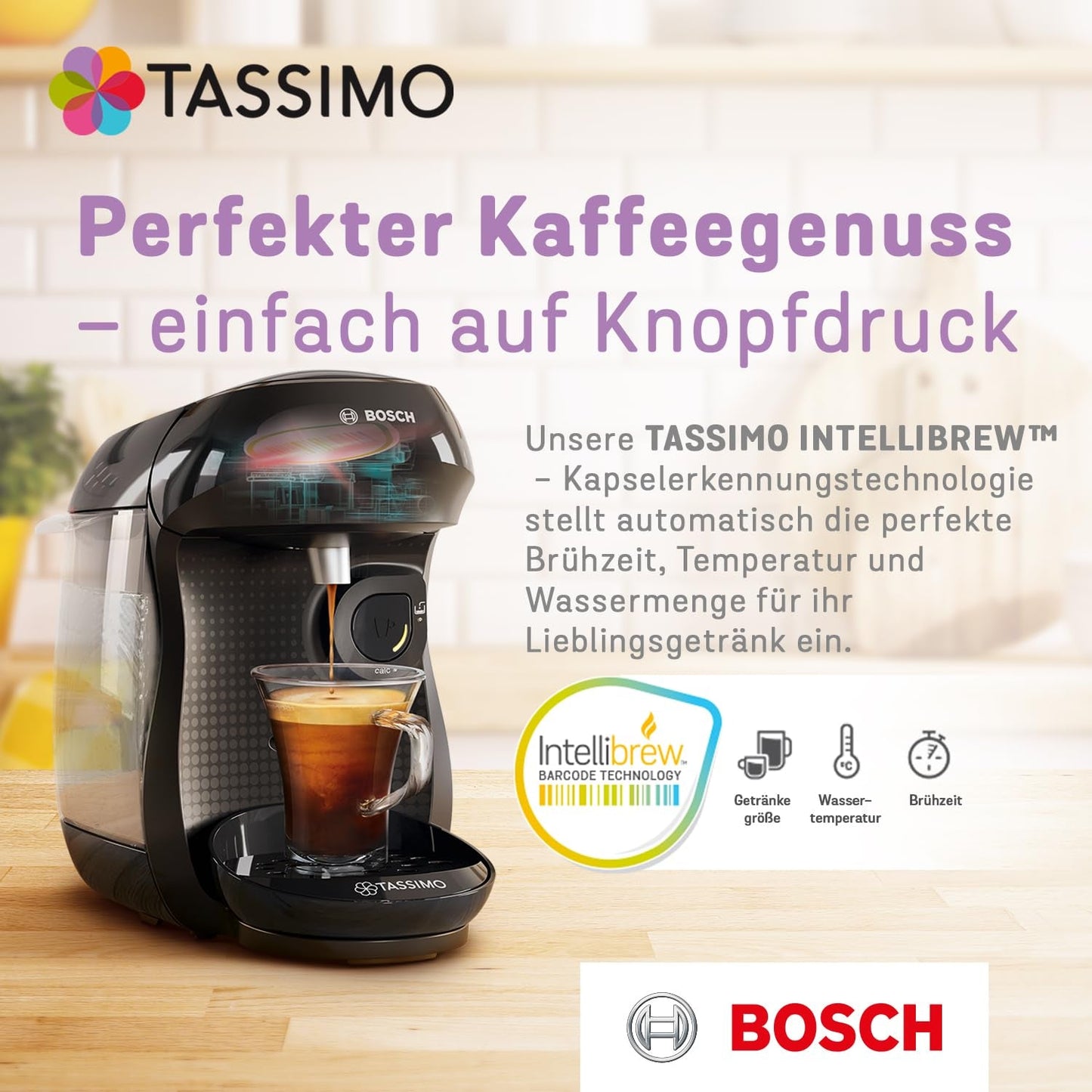Tassimo Kapseln Cadbury Kakao, 5 x 10 almohadillas, 50 Kakaokapseln