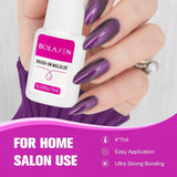 Pegamento para puntas de uñas, BOLASEN Pegamento para uñas extra fuerte, 4 piezas Pegamento para uñas agrietado, Pegamento para uñas, Pegamento para uñas artificial extra fuerte, Pegamento para uñas - 4 * 7 ml
