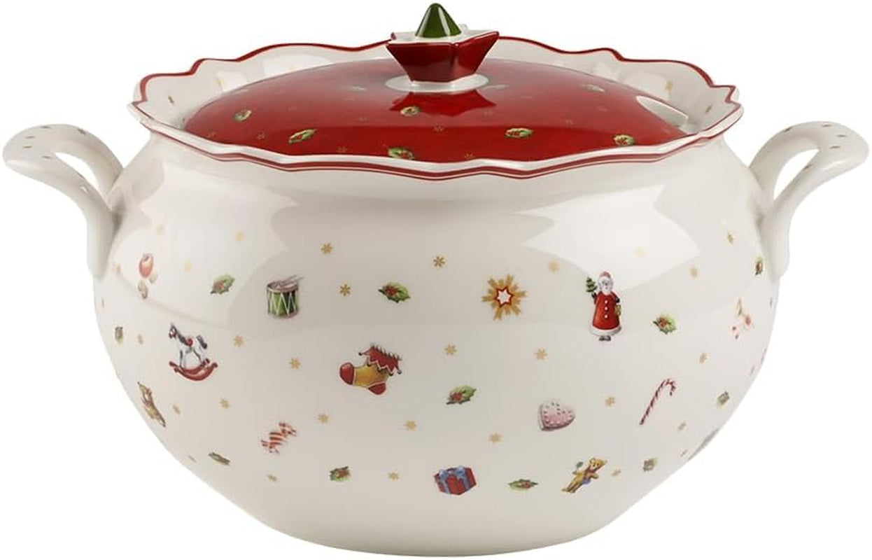 Villeroy & Boch Toy's Delight Terrina, 3 litros, porcelana premium, blanco/rojo