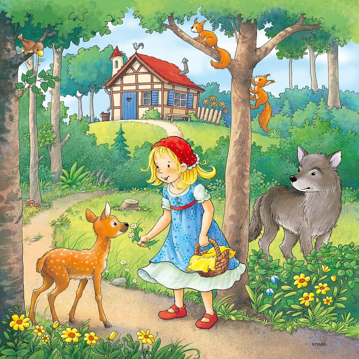 Ravensburger Puzzle para niños - 08051 Rapunzel, Caperucita Roja y el Rey Sapo - Puzzle para niños a partir de 5 años, con 3X49 piezas Puzzle Naty Shop