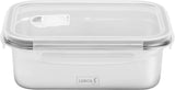 Naty Shop 240895 Fiambrera transparente de acero inoxidable de alta calidad con tapa de plástico libre de BPA 2000 ml Lurch 240895 Cajas de almacenamiento de alimentos transparentes Naty Shop 1200 ml