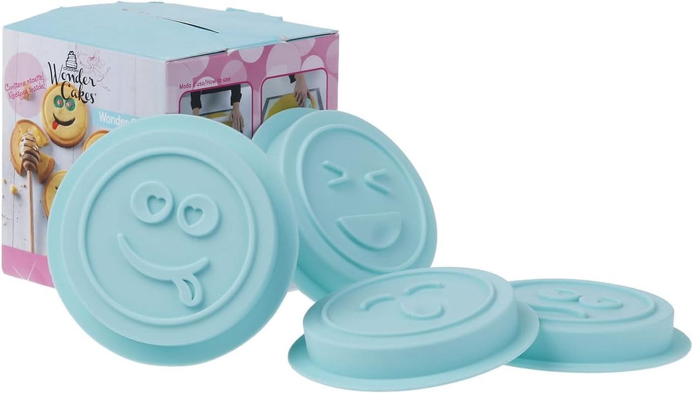 Silikomart 25.440.39.0069, Juego de cortadores de emojis, Ø73 MM Naty Shop