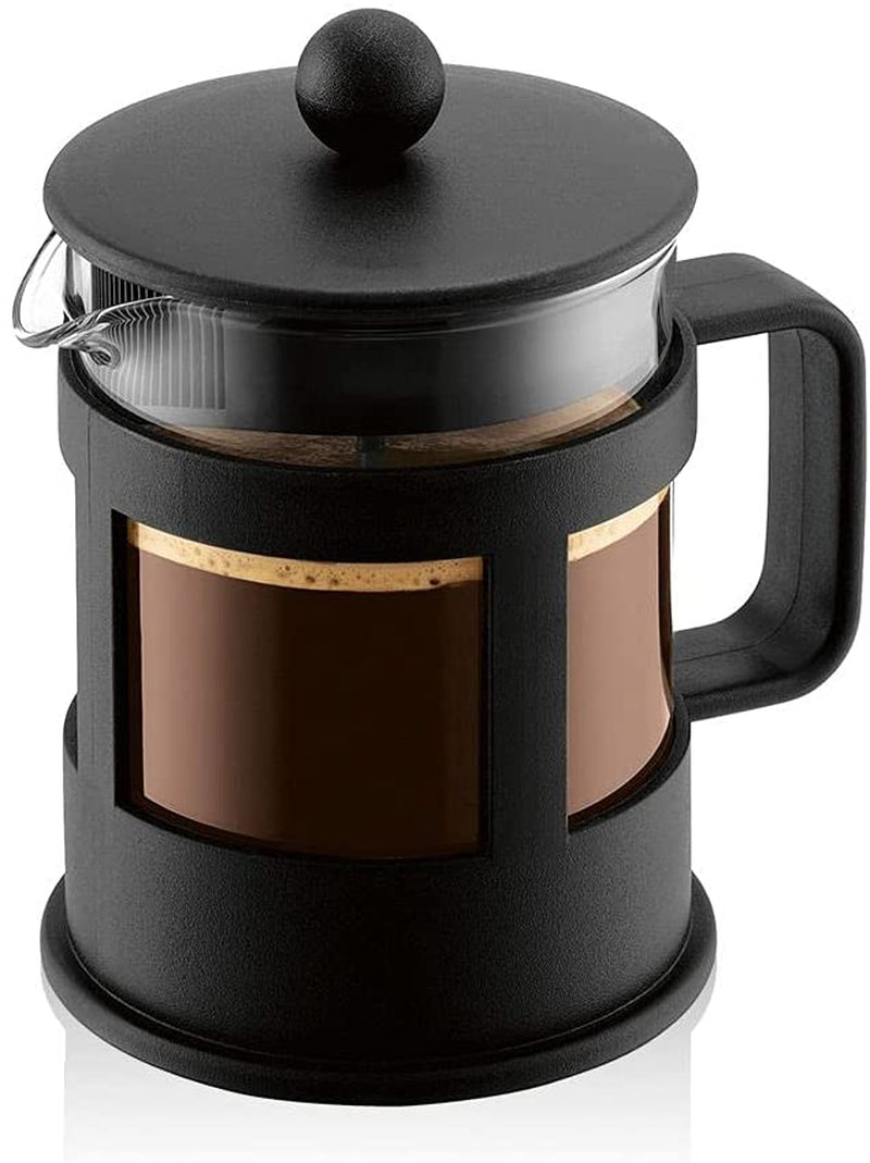 Cafetera Bodum Kenya - 350ml / 3 Tazas - Prensa Francesa Manual Vidrio de Borosilicato y Acero Inoxidable - Apta para Lavavajillas - Fabricada en Portugal