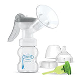 Sacaleches manual con protección Softshape 100% silicona (B, brida 25mm) y opciones anticólicos + Biberón de boca ancha de 150ml con tetina de flujo lento nivel 1 Accesorios Alimentación y Lactancia Bebe Naty Shop