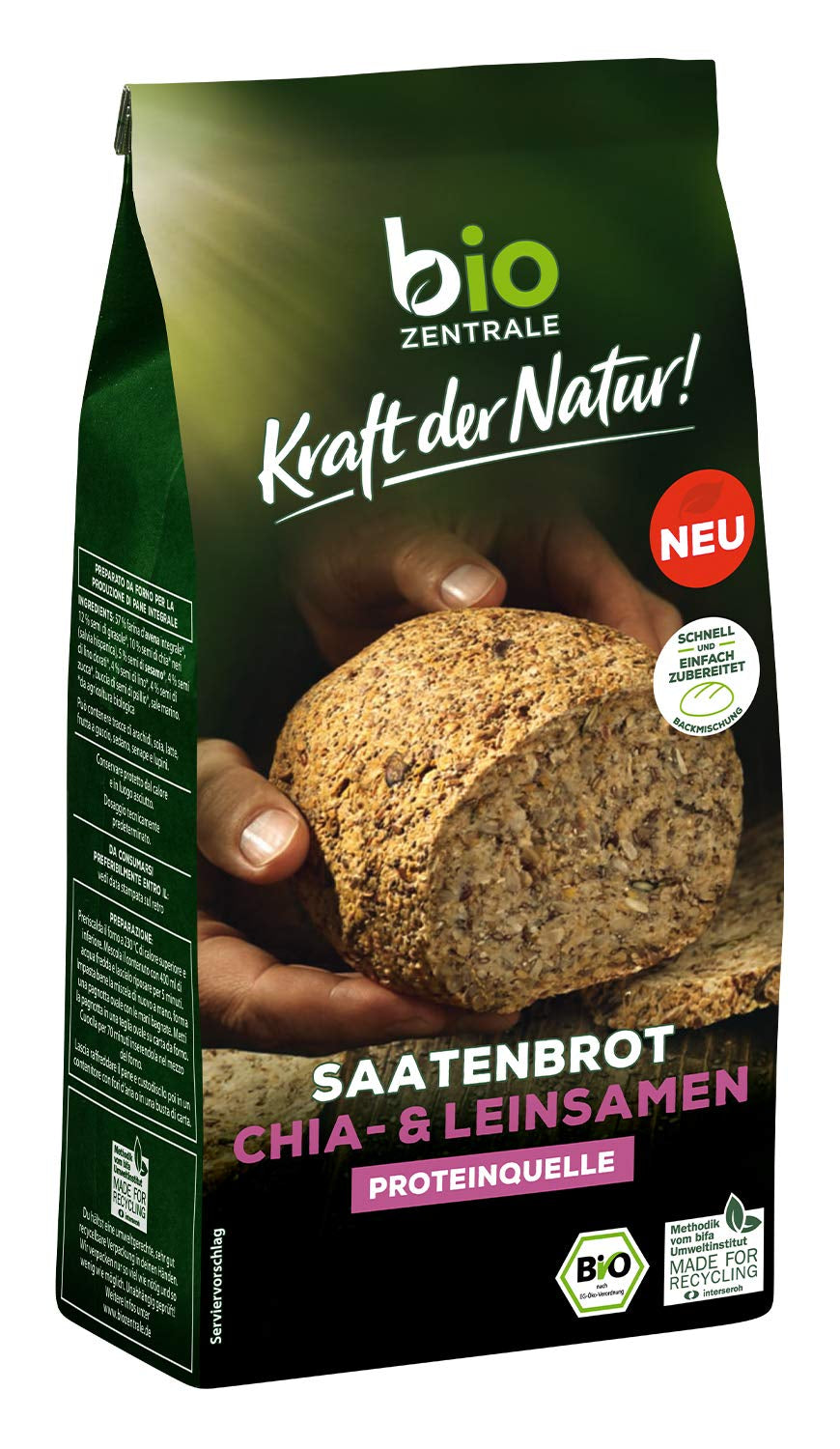 Semillas de lino enteras Biocentral | 7 x 400g de semillas de lino orgánicas | Ideal para yogur, muesli y pan | Alternativa al psyllium, las semillas de cáñamo y las semillas de chía