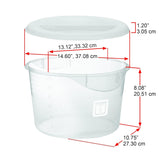 Tapa para recipiente de almacenamiento de alimentos, redonda, roja, 11,4 L Naty Shop cajas de almacenamiento de alimentos