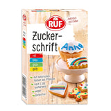 RUF, glaseado para escribir sobre tartas, galletas, tartas, sin gluten, vegano, 4 x 25 gramos Esmaltes y Decoración Naty Shop