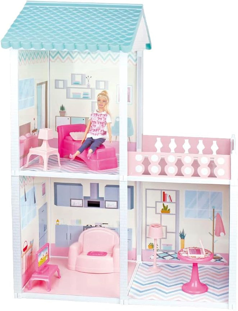 City Life - Villetta con 3 habitaciones y accesorios Playset montado Tamaño 61 X 40 X 78 Cm Casas de muñecas Tienda Naty Título predeterminado