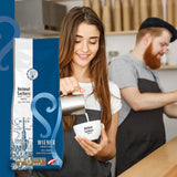 Helmut Sachers Kaffee - Wiener Mischung, Wiener Melange Kaffee aus erstklassigen Hochland Arábica Bohnen, nachhaltig geröstet in Österreich - ganze Kaffeebohnen, 500g