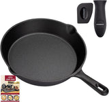 Sartén Grill Hierro Fundido OVERMONT Con Asa Ollas y Sartenes Naty Shop Redonda 25Cm