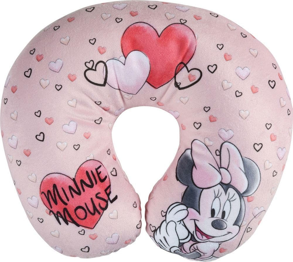 Tataway en Viaggio SI crece - Almohada de viaje Disney Minnie Mouse | Material suave y aterciopelado | Lavable a mano 30° | Relleno de microperlas | Silla infantil a partir de 3 años, Rosa, talla única, terciopelo Cojines de viaje Naty Shop Título predeterminado