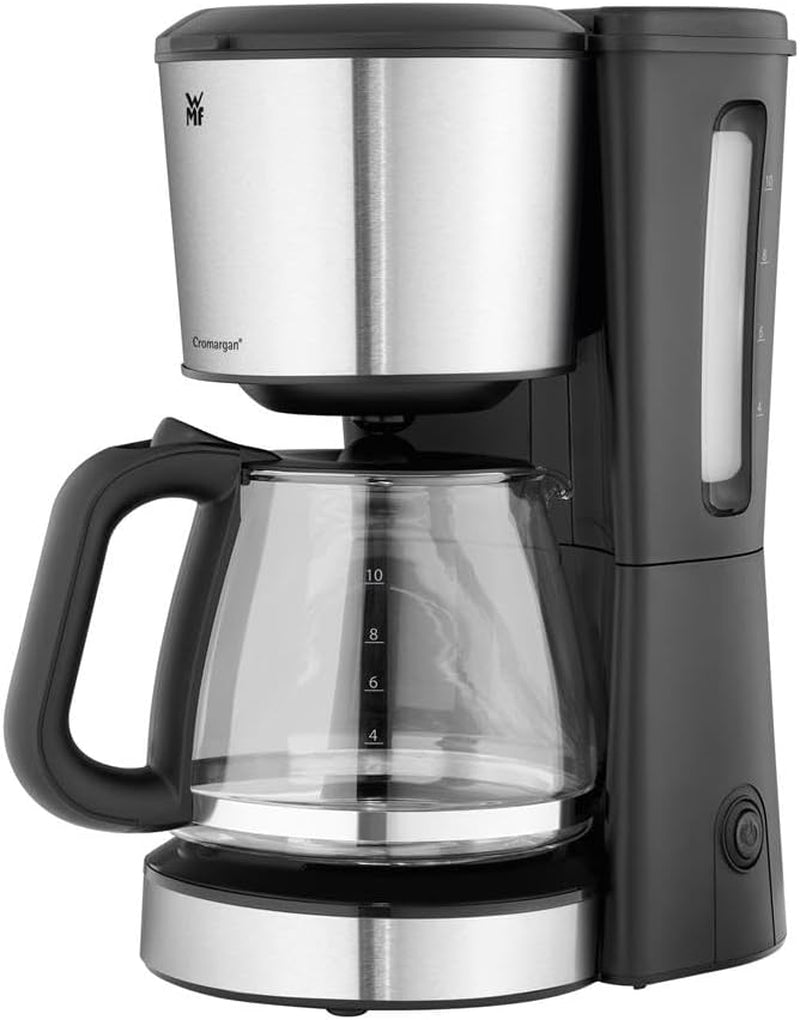 Cafetera espresso WMF Bueno con jarra de cristal, café filtrado, 10 tazas, botón encendido/apagado, sistema antigoteo, filtro oscilante, parada automática, placa calefactora, 1000W