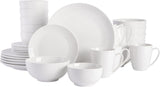 Zen Buffet Vajilla de Porcelana, Servicio para 6 (30 Piezas), Blanco (Tazas)